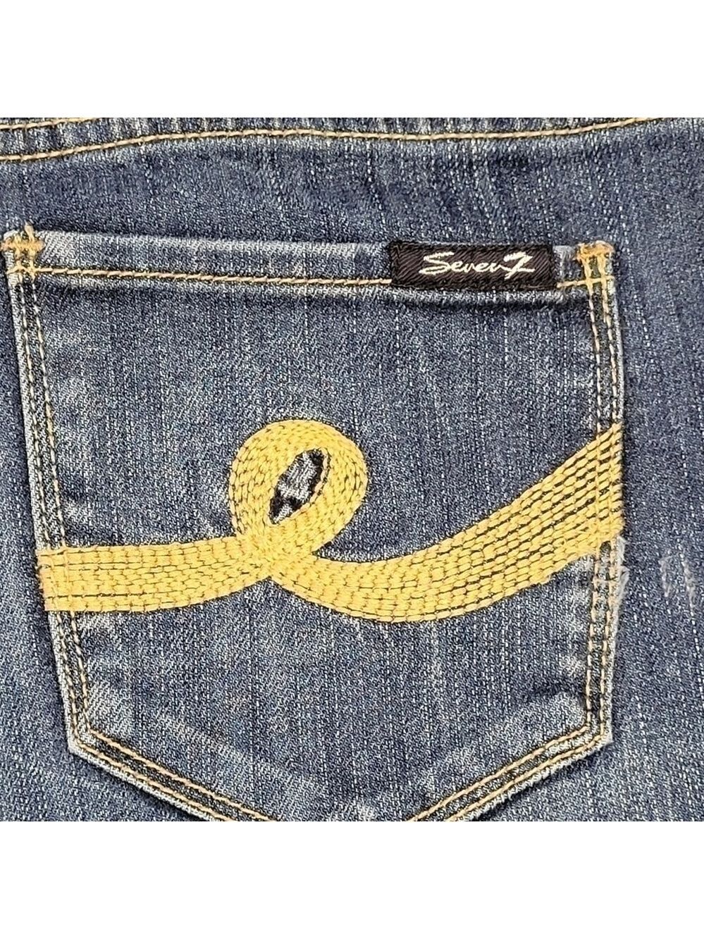Seven7 Denim Bootcut Boyfriend Jeans Size 8 - Picture 8 of 14